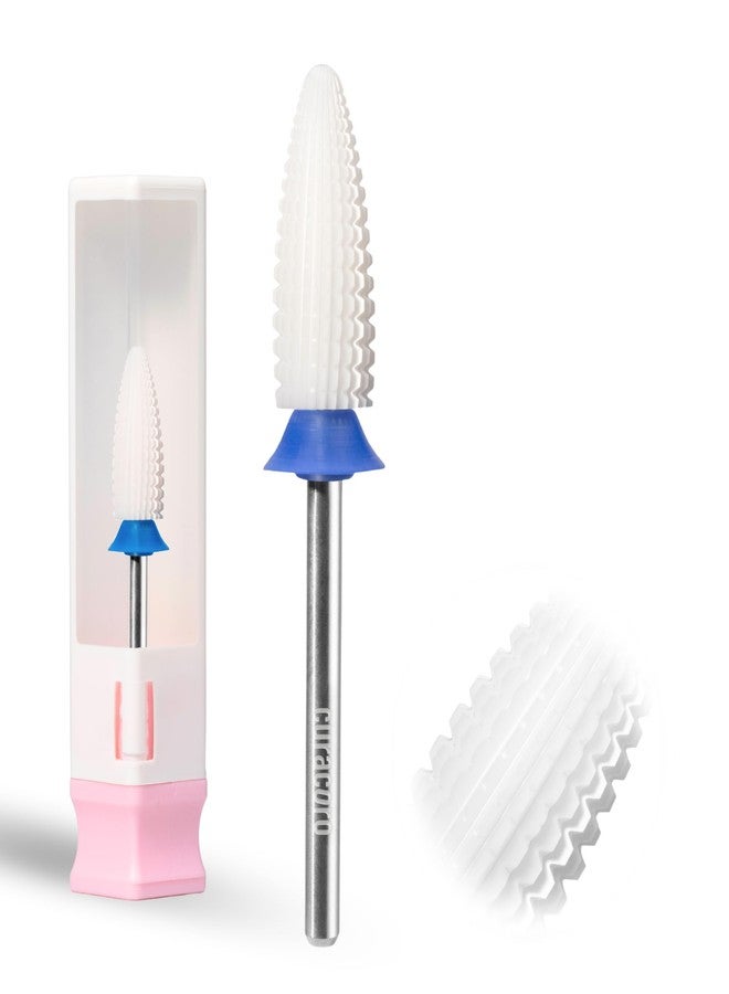Curacoro Ceramic Nail Drill Bit 3/32" - Typhoon Bit, 2 Way (Medium), Spiral Flute Design for Fast, Controlled Filing, Efficient Product Reduction & Smooth Shaping, Salon & Home Use - Image 1